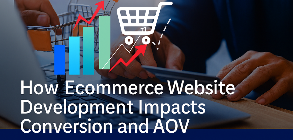 an image show How Ecommerce Website Development Impacts Conversion and AOV